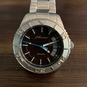 J. Brackett Chios Bracelet Watch w/Date - Silver/B